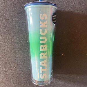 NEW Starbucks 2023 Spring Straw Topper Blue Blossom Color Changing Tumbler 24oz